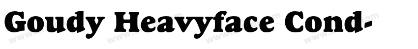Goudy Heavyface Cond字体转换